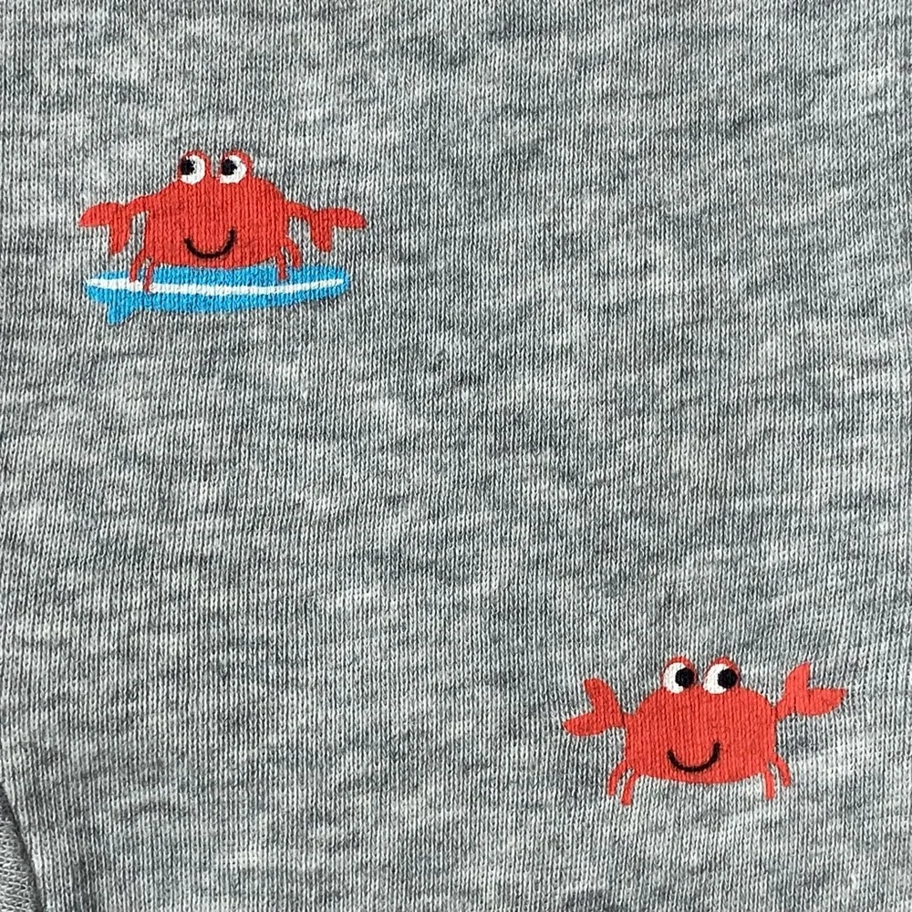 Crab Outfit 3 Months Carter's One Piece New NWT Romper Gray Oceans Crabs